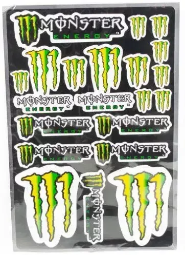Наклейки набор D6031 Monster Black