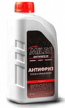 Антифриз Miles G12 Red, 1 л Антифриз Miles G12 Red, 1 л