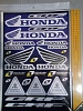 Наклейки набор Honda blue A3 #17